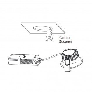 Encastré LED Albric pour salle de bain (8W)