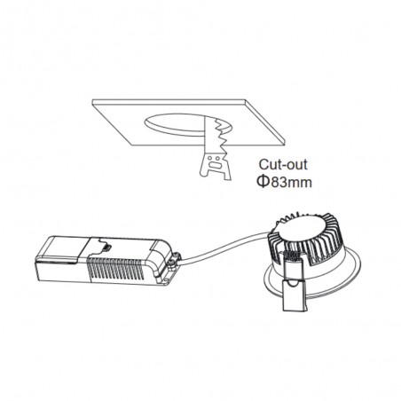 Encastré LED Albric pour salle de bain (8W)
