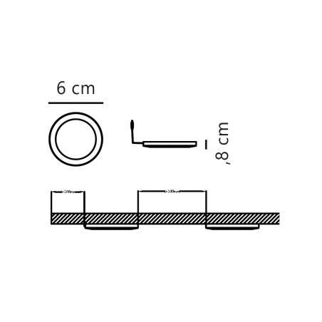 LED encastrée pour meubles Lismore 4-Kit (0.7W)