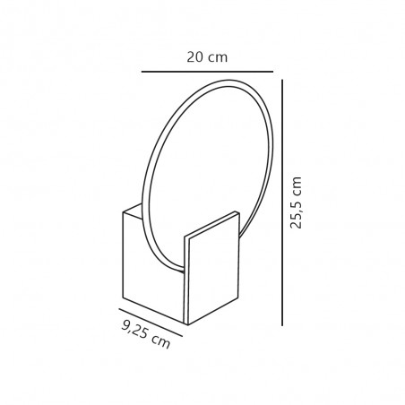 Applique LED pour bains Hester Marbre Dim (9.5W)