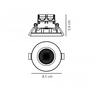 Encastré extérieur à LED Fremont 2700K 3-Kit (4.5W)