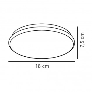 Plafonnier LED pour salle de bains Montone (5W)