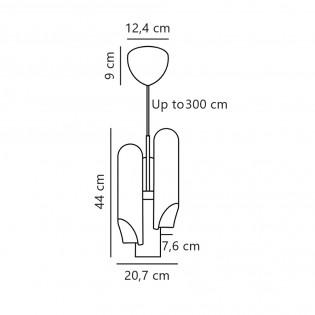 Lampe de plafond Rochelle (3 lumieres)