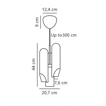 Lampe de plafond Rochelle (3 lumieres)