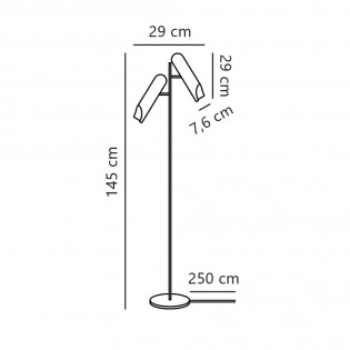 Lampadaire Rochelle (2 lumieres)