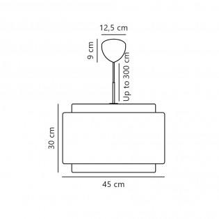 Lampe de plafond Takai