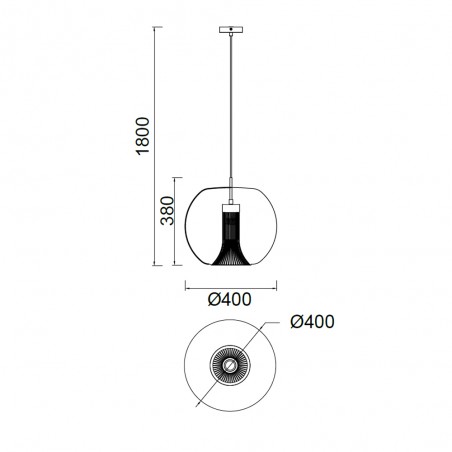Lámpara colgante Kriss