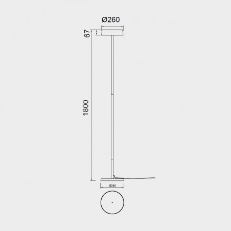 Lámpara de pie LED Noa II (15+15W)