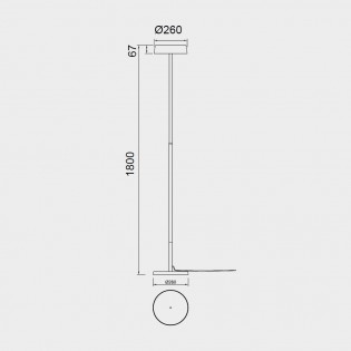 Lámpara de pie nórdica LED Noa II (15+15W)
