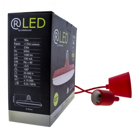 Porte-lampe + Ampoule Rouge