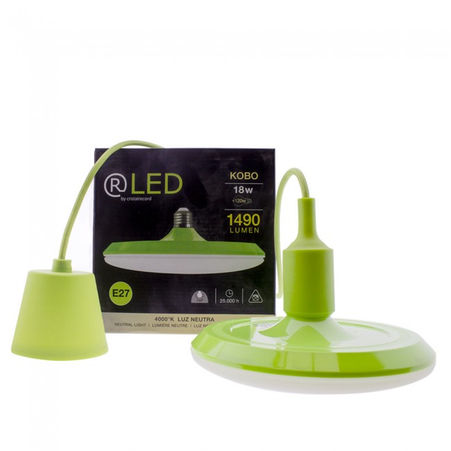 Porte-lampe + Ampoule Vert