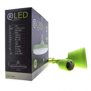 Porte-lampe + Ampoule Vert