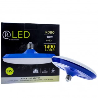 Porte-lampe + Ampoule Bleu