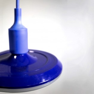 Porte-lampe + Ampoule Bleu