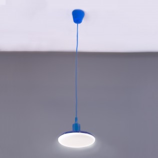 Porte-lampe + Ampoule Bleu