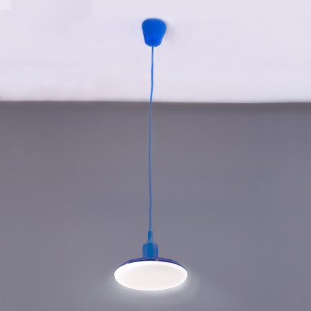 Porte-lampe + Ampoule Bleu