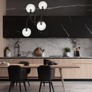 Plafonnier Giorgio Transparent II (4 lumieres)