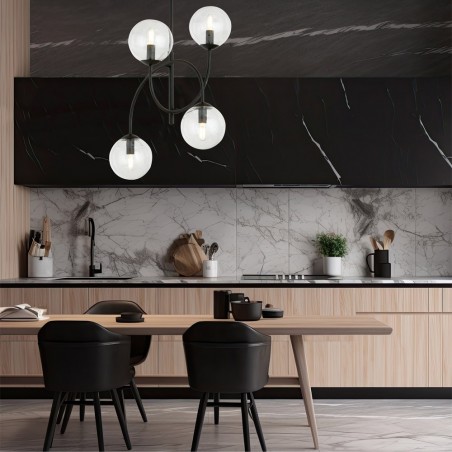 Plafonnier Giorgio Transparent II (4 lumieres)