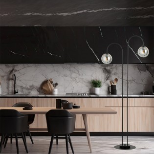 Lampadaire Giorgio Graphite (2 lumieres)
