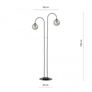 Lampadaire Giorgio Graphite (2 lumieres)