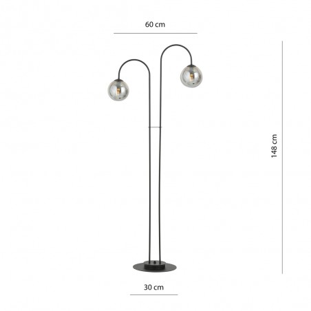 Lampadaire Giorgio Graphite (2 lumieres)
