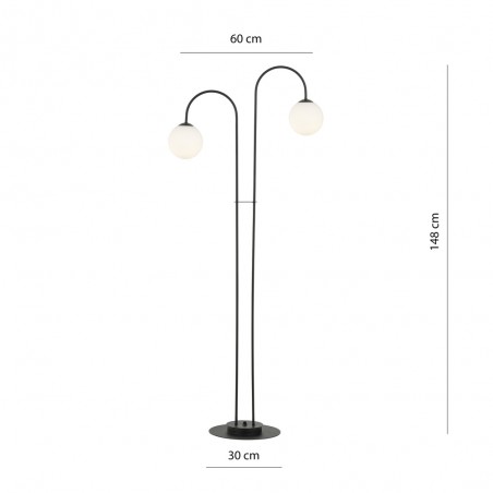 Lampadaire Giorgio Opale (2 lumieres)