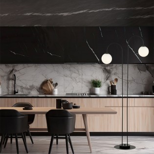 Lampadaire Giorgio Opale (2 lumieres)