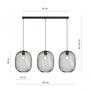 Lampe de suspension Cerpera (3 lumieres)