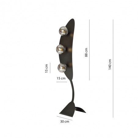 Lampadaire Camerino Graphite (3 lumieres)