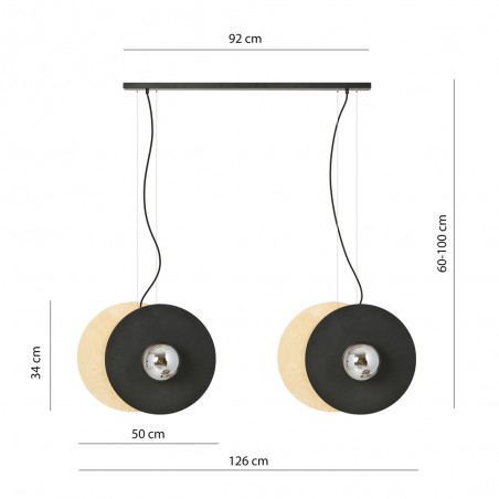 Lampe de plafond Loston Graphite (4 lumieres)