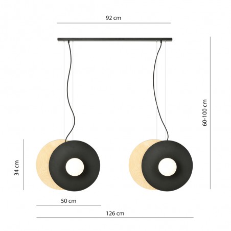 Lampe de plafond Loston Opal (4 lumieres)