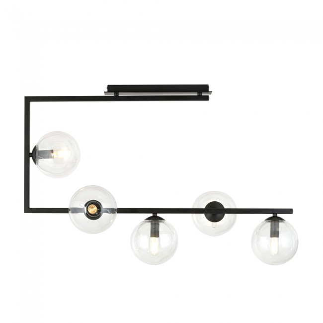 Plafonnier Ventara Transparent (5 lumieres)
