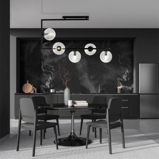 Plafonnier Ventara Transparent (5 lumieres)