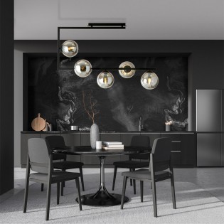 Plafonnier Ventara Graphite (5 lumieres)
