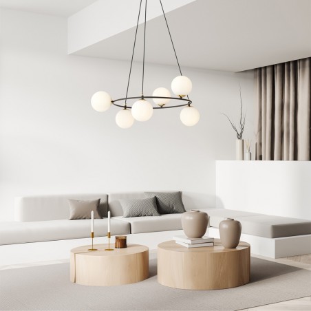 Lampe de plafond Laster Opale (6 lumieres)