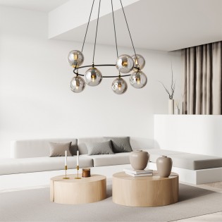 Lampe de plafond Laster Graphite (7 lumieres)
