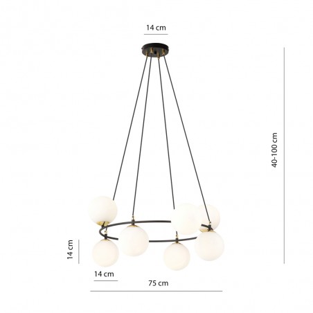 Lampe de plafond Laster Opale (7 lumieres)
