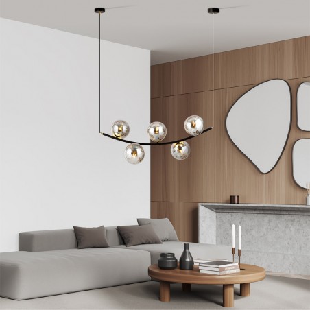 Lampe de plafond Irenzo Graphite (5 lumières)