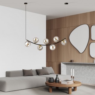 Lampe de plafond Irenzo Graphite (7 lumières)
