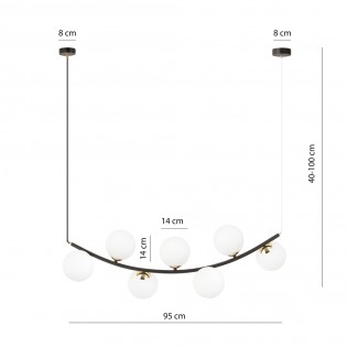 Lampe de plafond Irenzo Opale (7 lumières)