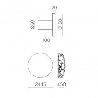 Applique Murale á LED Chamaleon Moss (10.5W)