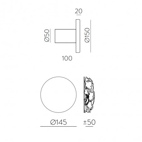 Applique Murale á LED Chamaleon Moss (10.5W)