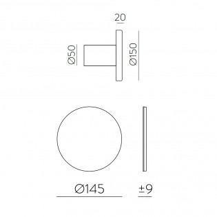 Applique Murale á LED Chamaleon Marbre (10.5W)