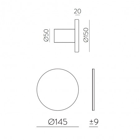 Applique Murale á LED Chamaleon Marbre (10.5W)