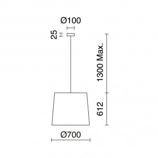 Lampe de plafond Thais L