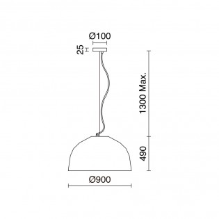 Lampe de plafond Moln XL