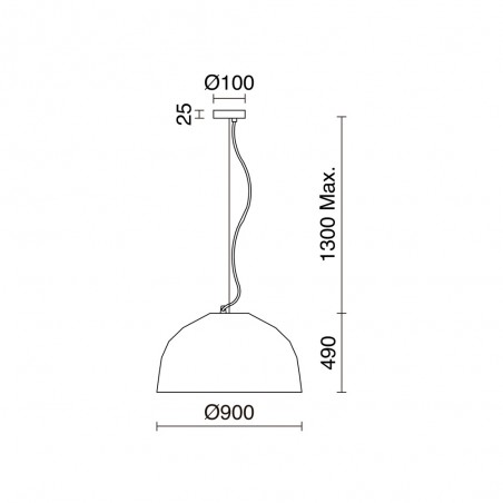 Lampe de plafond Moln XL