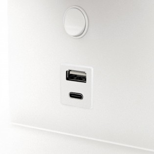 Applique LED avec interrupteur et USB Serene (6W) I