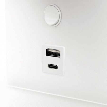 Applique LED avec interrupteur et USB Serene (6W) I