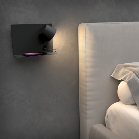 Applique LED avec interrupteur et USB Serene (6W) II